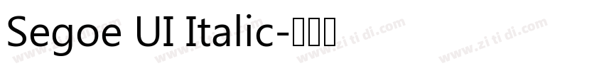 Segoe UI Italic字体转换
